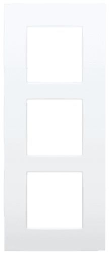 Plaque de recouvrement triple, entraxe de 60 mm, verticale, couleur Niko Intense lunar white coated vue 1
