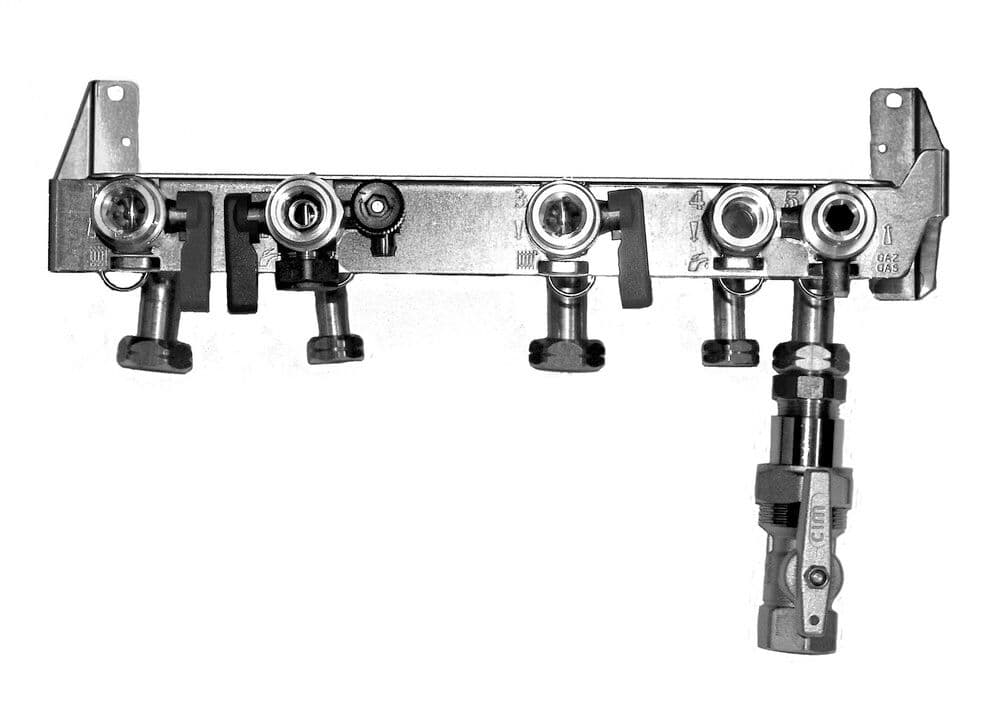 Bulex plaque montage Isotwin condens vanne gaz 3/4"ARGB 3 vannes barrage 3/4" vue 1