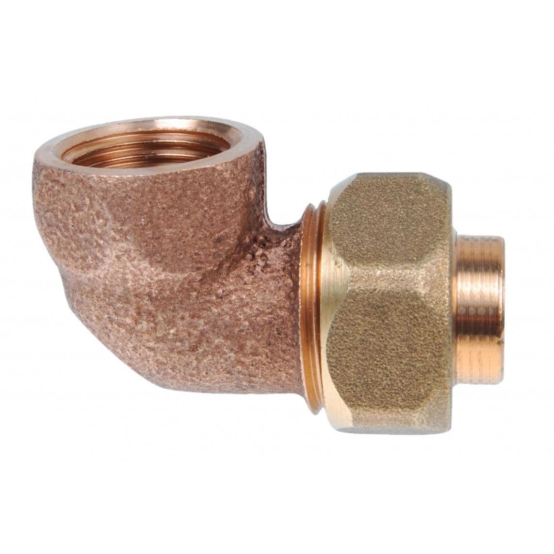 989225055 BR raccord coudé à serrer 90°, vierge, 15 mm x 1/2" F, à joint conique, 1 manchon (4096g) vue 1