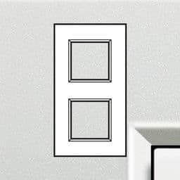 LivingLight - plaque rectangulaire 2 x 2 modules 71mm Argent vue 1