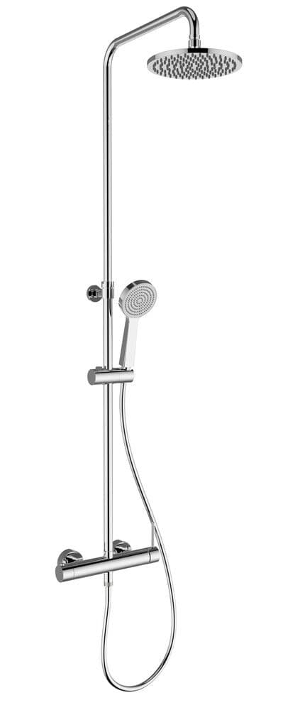 intro Elba système de douche rond chrome mitigeur mono Belgaqua vue 1