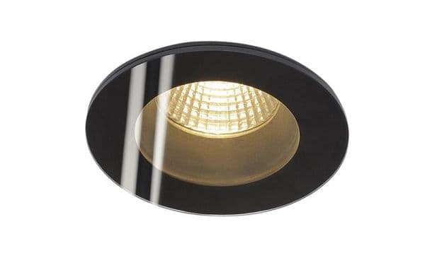 Patta - I plafonnier encastré, rond, Noir mat, 9W 38°, 3000K, driver inclus vue 1
