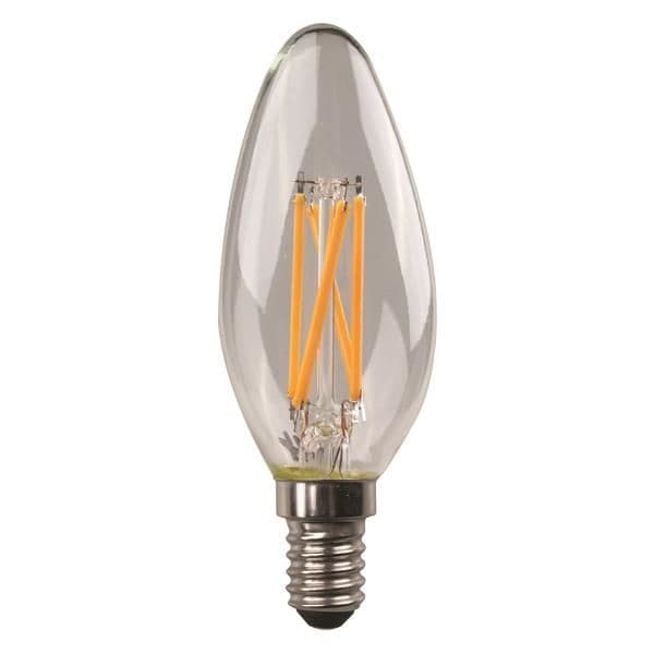 Lampe Led C37 crossed filament 6.5W E14 3000K 220 - 240V dimmable vue 1