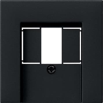 Cache pour TAE et USB Noir mat (laqué) sans zone d'inscription vue 1