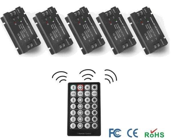 RF - récepteur 4 canaux Rgb + W Led 12 / 24V 4 x 6A vue 1