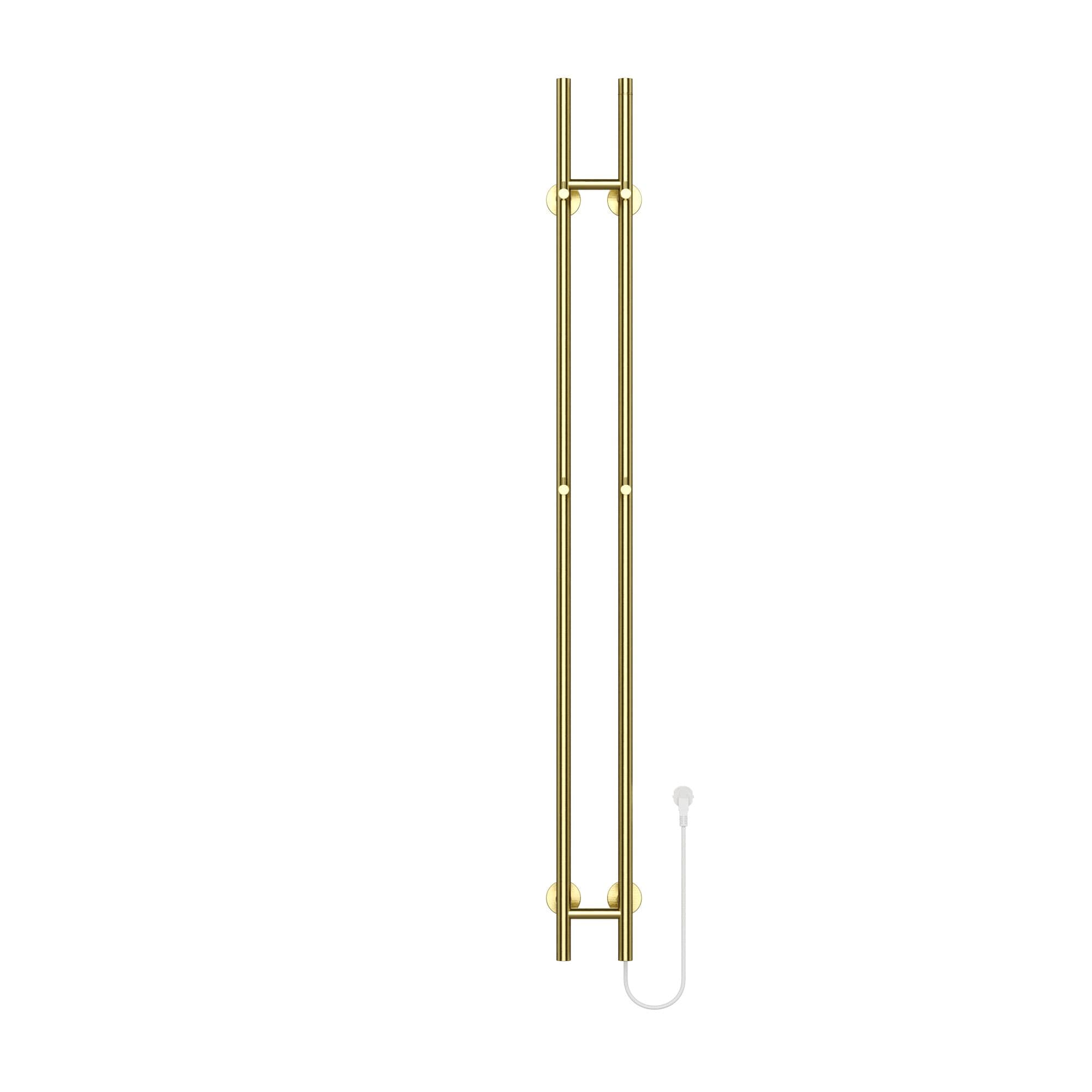 BELRAD ROD SÈCHE-SERVIETTES À TIGE - ÉLECTRIQUE - DOUBLE - 120W - Ø2,5CM - 150X16,8X12,7 CM - OR BROSSÉ vue 1