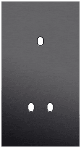 Plaque de recouvrement double, verticale 71 mm d'entraxe, pour une fonction de commutation simple et une double, Niko Toggle alu black brushed vue 1