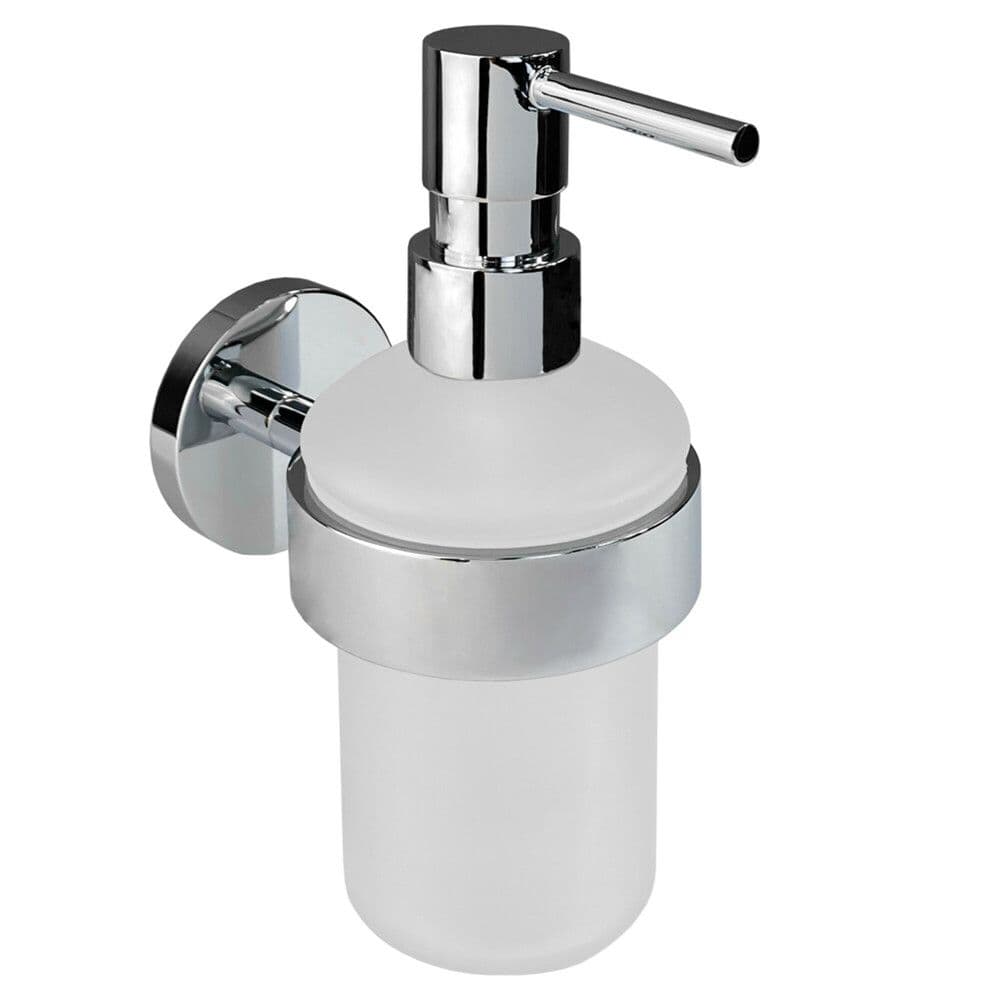 Van Marcke Frea distributeur savon laiton et verre mural chromé vue 1