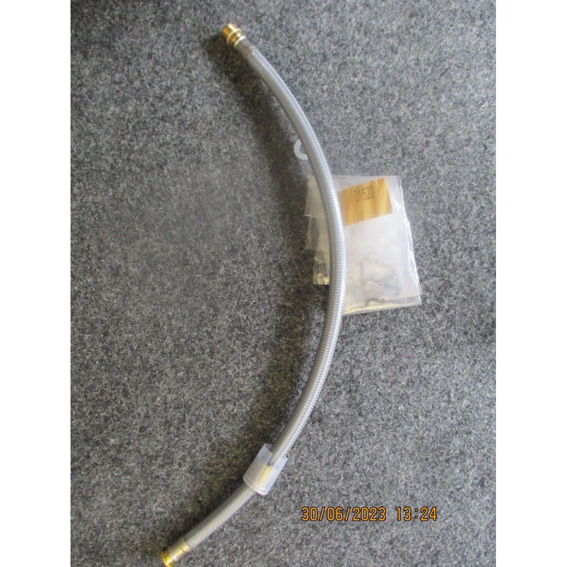 01520 Tuyau d'arrosage pour lave-vaisselle, aspect inox, avec écrou cylindrique, pour 79155 et autres vue 1