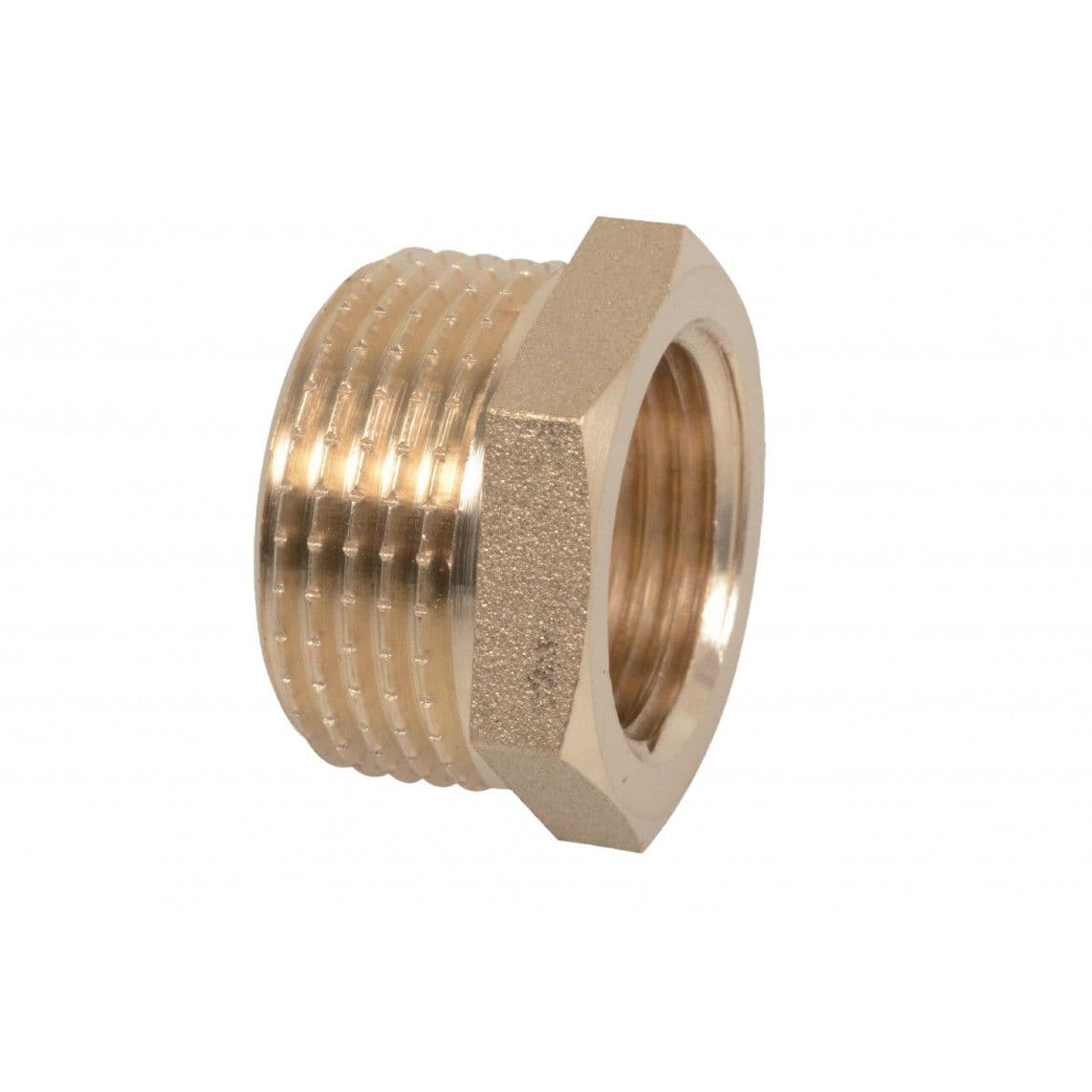989332355 Raccord réducteur en laiton, vierge, 3/4" M x 1/2" F, vue 1
