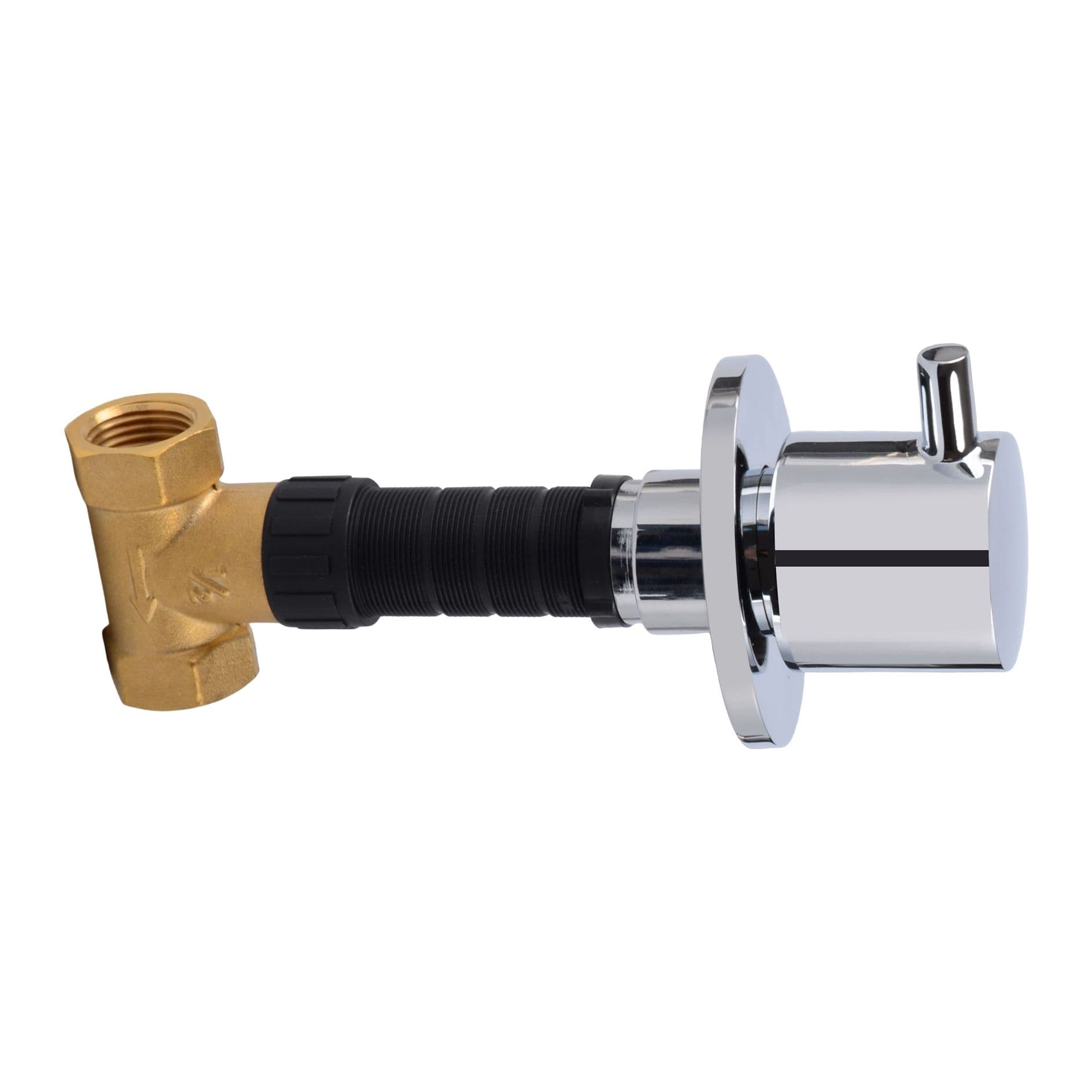 ALONI ROBINET D'ARRÊT – ENCASTRABLE – 1/2" X 1/2" – CHROME vue 1