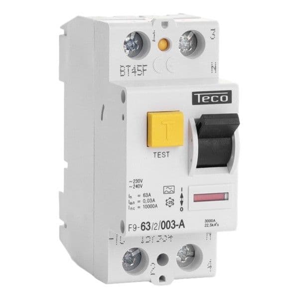 Interrupteur différentiel 2 pôles 63A 30mA type A pouvoir de coupure 10kA vue 1