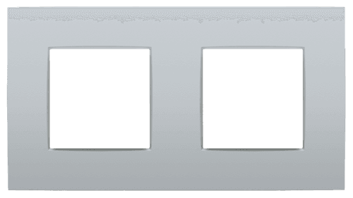 Plaque de recouvrement double avec un entraxe de 71 mm, couleur Niko Intense sterling coated vue 1