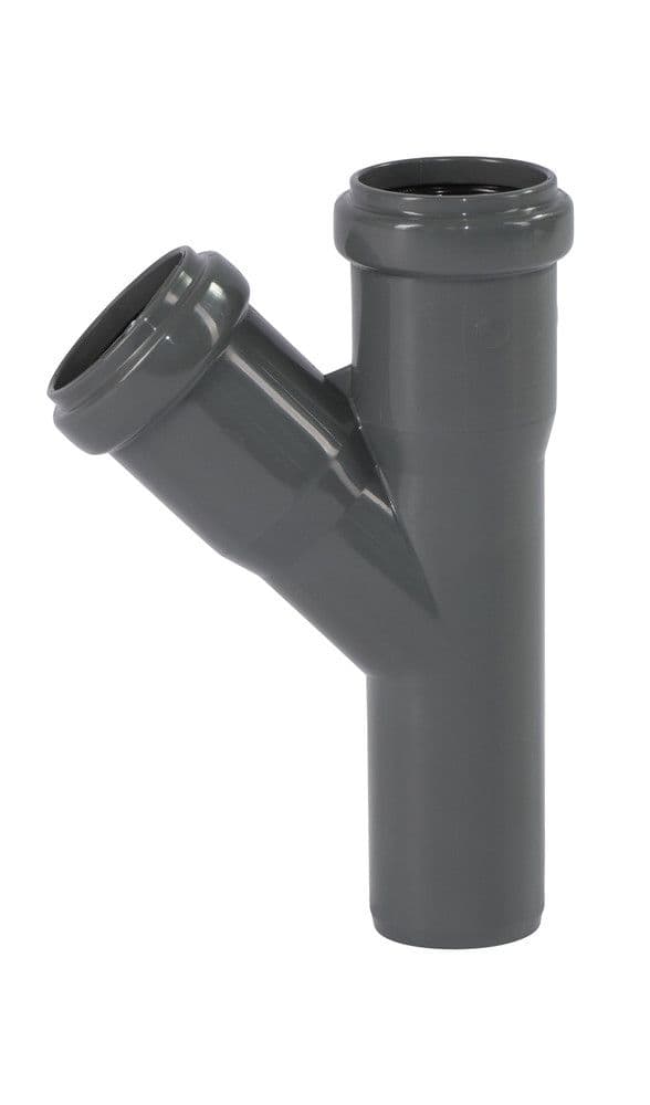 Ostendorf Kunststoffe HT-Safe EA té-réduit 45° polypropylène D 125/110 mm gris vue 1