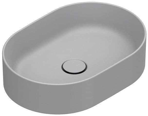 OPBOUWLAVABO ZERO CATALANO CATAGLAZE+ 50X35 H12 ZONDER OVERLOOP CEMENTO SATINATO vue 1