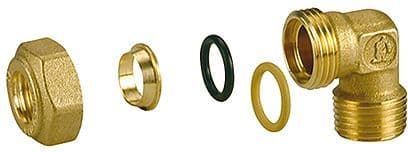 RACCORD A COMPRESSION COUDE GIACOMINI TUBE A PRECISION CC 4/4M-28MM vue 1