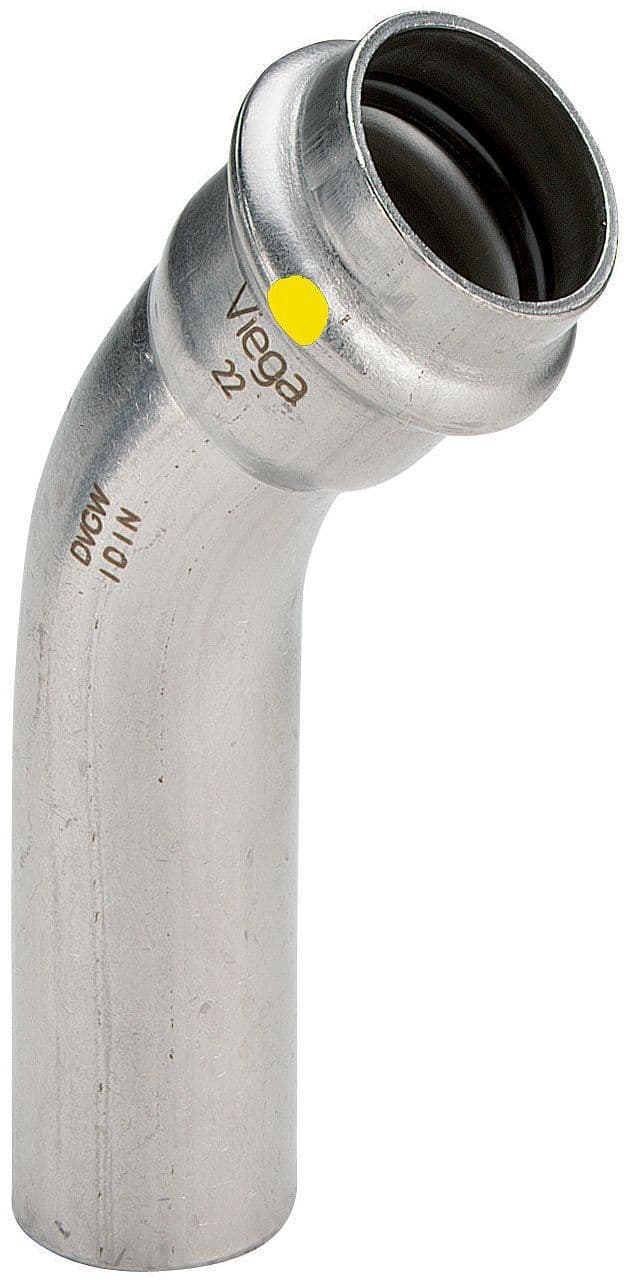 COUDE 45°MF 28MM SANPR INOX GAZ VIEGA vue 1