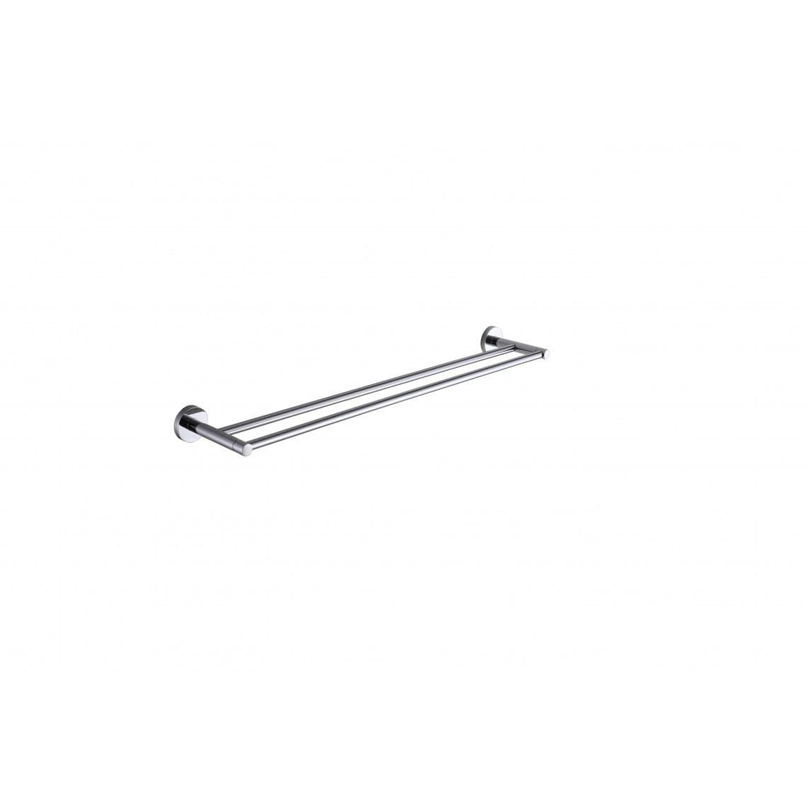 BA0250 Porte-serviettes de bains double, chromé, à coller ou vis vue 1