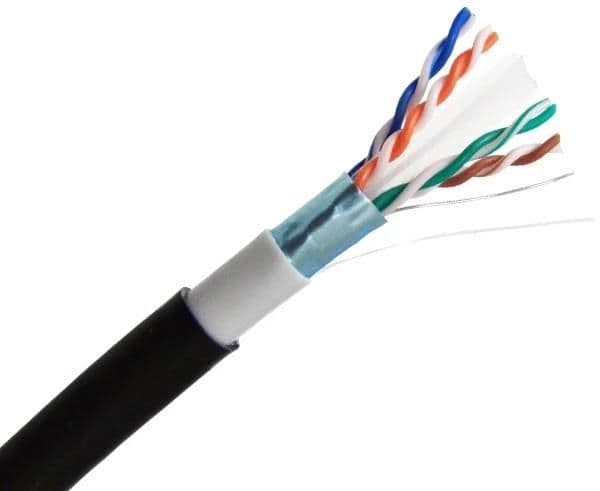 F/UTP cat6A PE outdoor Noir sur bobine de 500m classe CPR: FCA vue 1