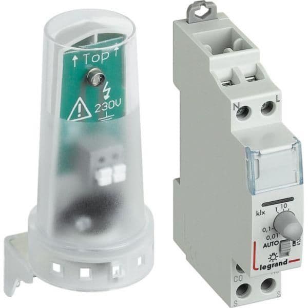 Interrupteur crépusculaire 1 fonction 250V - 16A - 1 module vue 1
