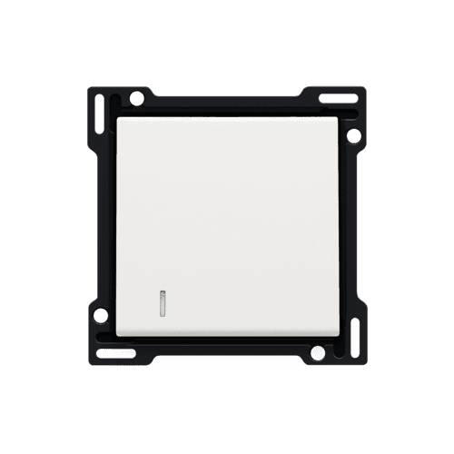 Set de finition avec voyant pour interrupteur ou bouton-poussoir simple, couleur white coated vue 1