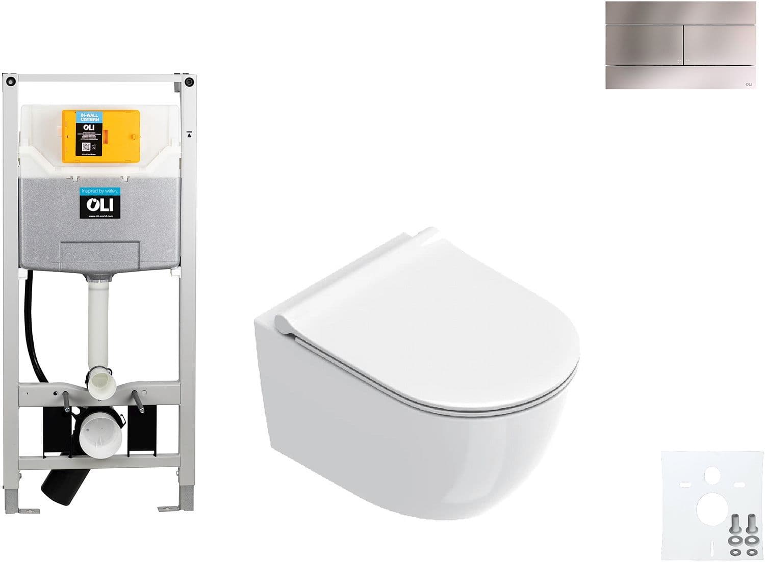 WALLFIX OLI WC SUSPENDU SFERA 50 CATALANO SLIM SEAT SLIM INOX vue 1