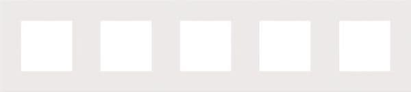 Plaque quintuple horizontale entraxe 71mm White Steel vue 1