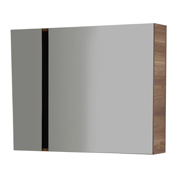 VERTI 100 ARMOIRES DE TOILETTE NOYER-NOIR 98X80X17CM vue 1