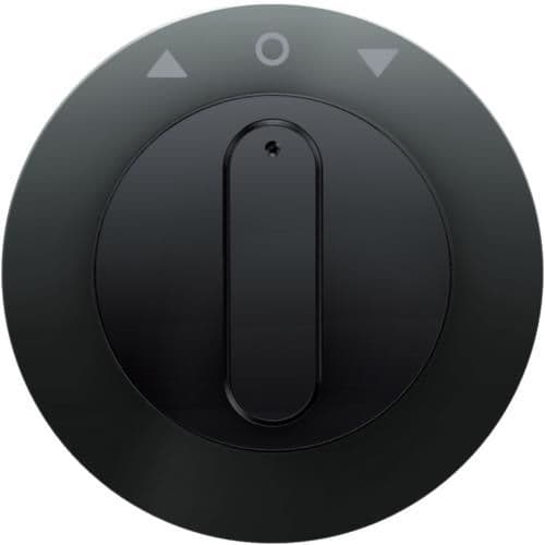 Enjoliveur avec bouton rotatif pour interrupteur volets R.1 / R.3 Noir, brillant vue 1