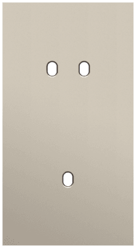 Plaque de recouvrement double, verticale 71 mm d'entraxe, pour une fonction de commutation double et une simple, Niko Toggle steel champagne coated vue 1