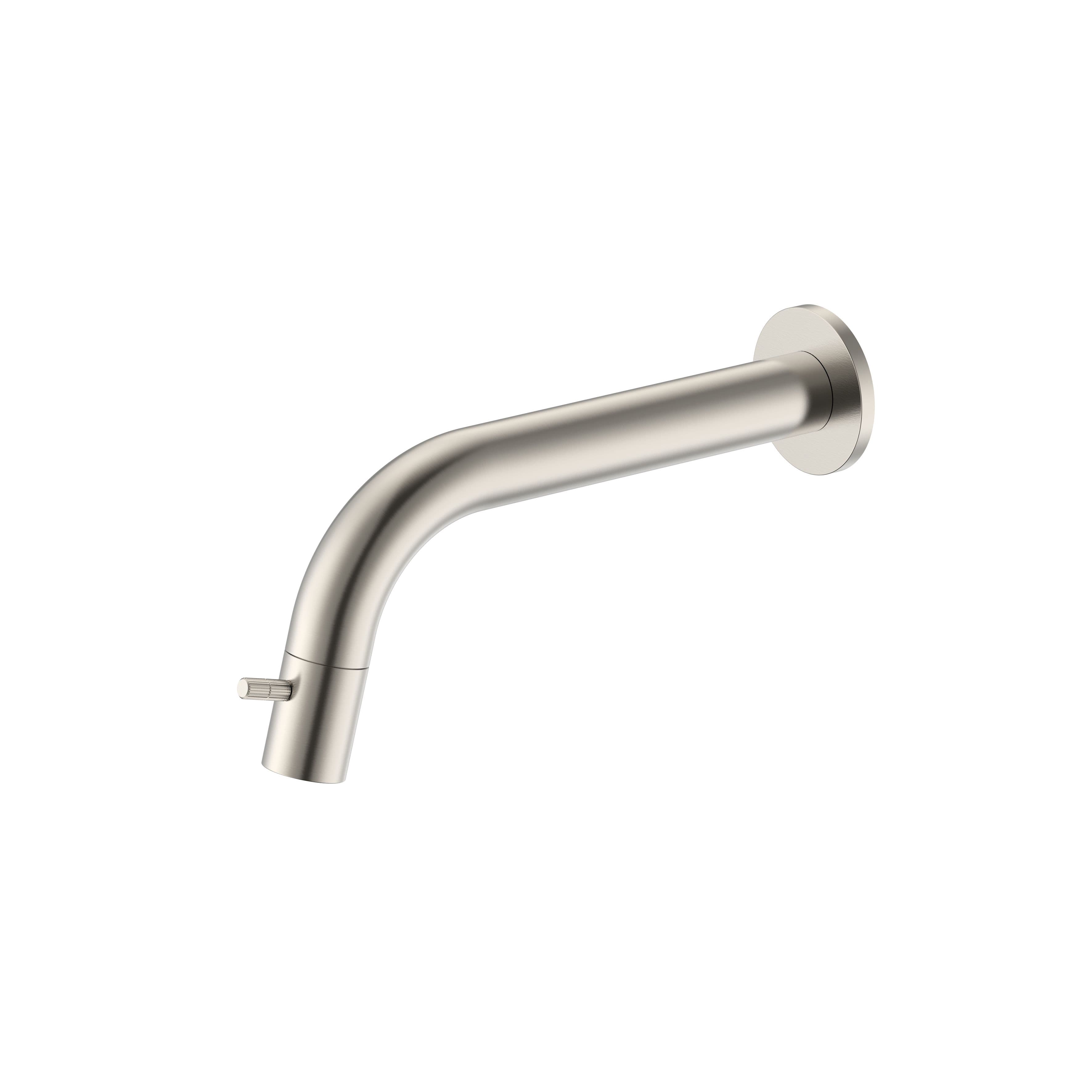 STRIA ROBINET EAU FROIDE – MONTAGE MURAL – RACCOURCISSABLE – BOUTON AVEC STRUCTURE STRIÉE RAFFINÉE – SANS BONDE – ACIER INOX BROSSÉ vue 1