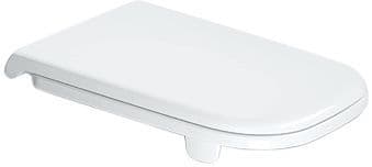 SIEGE WC TIGE CONTINUE+TAMPONS DE COIN DCODE DURAVIT BLANC-INOX vue 1