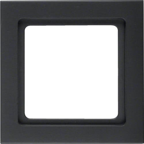 Plaque de recouvrement 1 poste Berker Q.3 Anthracite, Velours vue 1