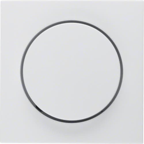 Enjoliveur avec bouton de réglage pour variateur rotatif Berker S.1 / B.3 / B.7 Blanc polaire, brill vue 1