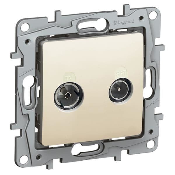 Niloé prise TV / FM terminale 10dB Crème à griffes vue 1