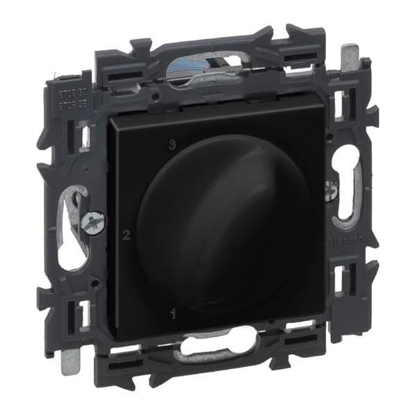 Valena commande ventilation 3 positions appareil complet Noir à griffes vue 1