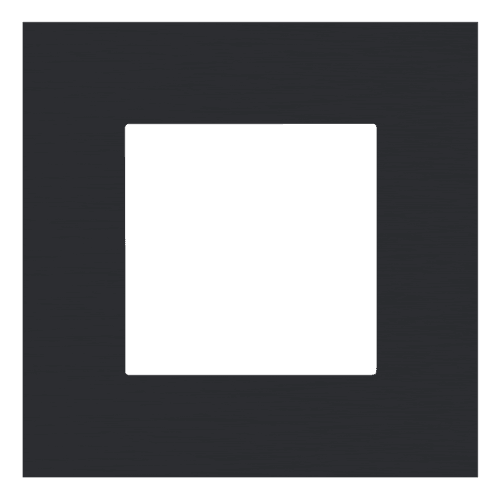 Plaque de recouvrement simple, couleur Niko Pure alu black brushed vue 1