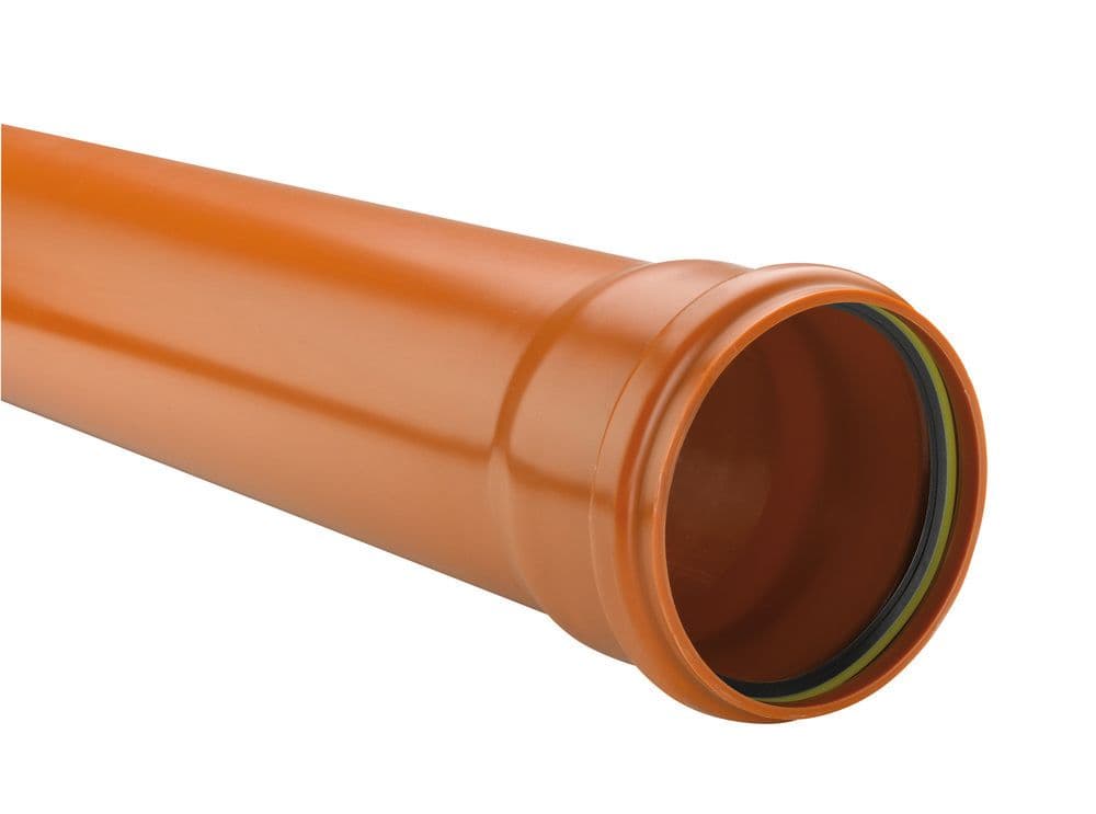 Kabelwerk Eupen Eucarigid-RE SN2 tube d'égouttage PVC Benor D125 x 3,2 mm L 3 m orange vue 1