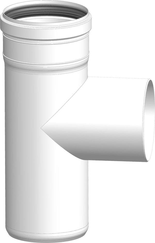 Dinak PPH SW 31A pièce en Té 93° D80 polypropylène vue 1