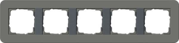 Cadre de finition Gira E3 Soft-Touch Gris foncé avec cadre de support Anthracite Soft-Touch Gris vue 1