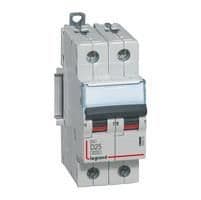 Disjoncteur DX³ 6000A / 10kA 2 pôles courbe D 25A 400V 2 modules vue 1