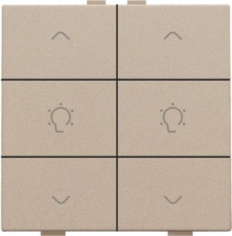 Commande de variateur double pour Niko Home control 6 x Champagne vue 1