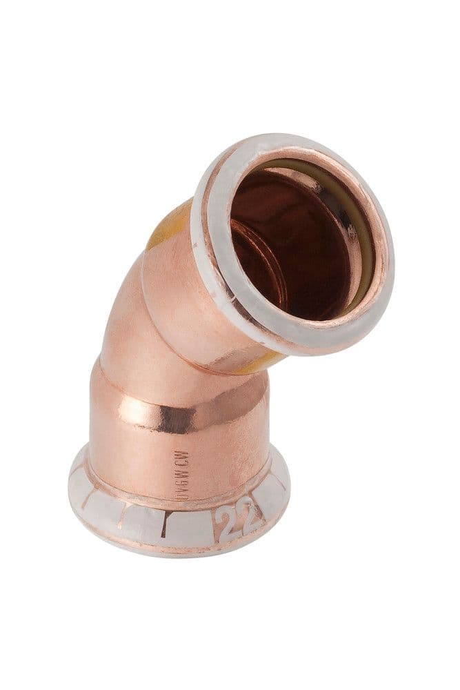 Geberit Mapress raccord sertir cuivre pour gaz coude 45° FF 35 vue 1