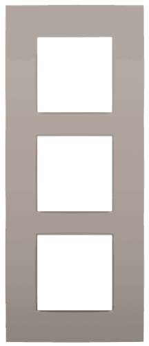 Plaque de recouvrement triple, entraxe de 60 mm, verticale, couleur Niko Intense bronze coated vue 1