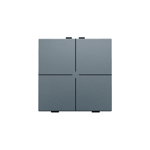 Bouton-poussoir quadruple pour Niko Home Control, couleur blue grey coated vue 1
