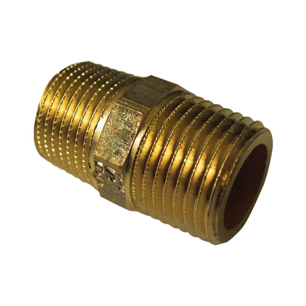 Viega mamelon double bronze 3/8"MM vue 1