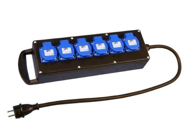Bloc en caoutchouc 16A 2 x 230V vue 1