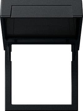 Cadre de montage avec clapet Noir mat (laqué) vue 1