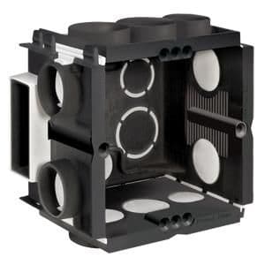 Q range Econ blochet sans courant d'air profondeur 50mm 60 x 60 x 50mm avec 4 entrées de vis vue 1