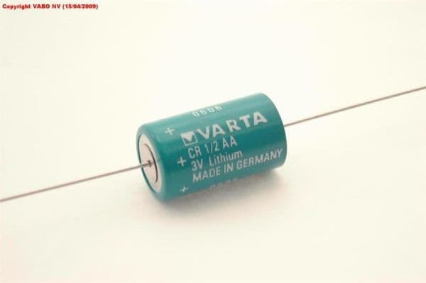 Pile Lithium 3V 950mAh CR 1/2AA CD - Coaxial diamètre 14.8mm longueur 25.1mm 12gr vue 1